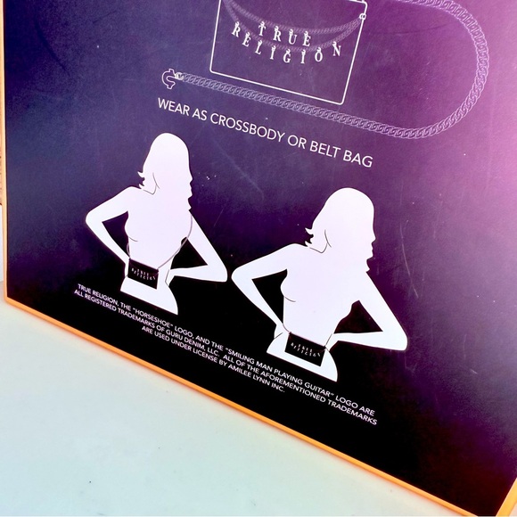 NIB True Religion Silver Metallic Silver Mesh Chain Mail Waist/Belt Bag - Picture 5 of 5